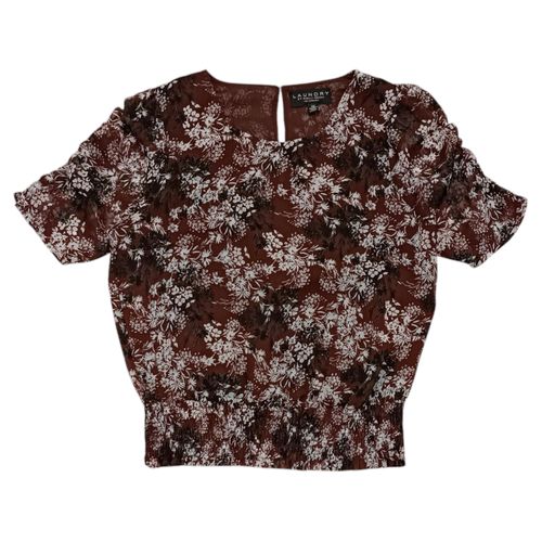 Blusa café estampada