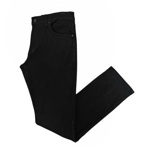 Slim jeans negro sólido
