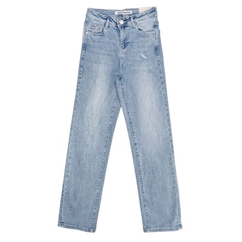 Straight jeans celeste lavado