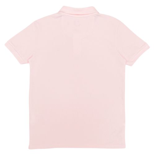 Camisa tipo polo rosa sólida