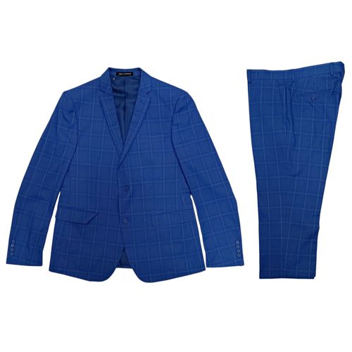 Traje azul royal sólido