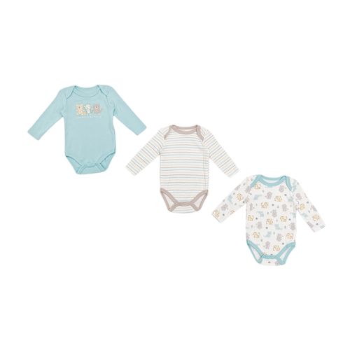 Set de 3 mamelucos estampados multicolor