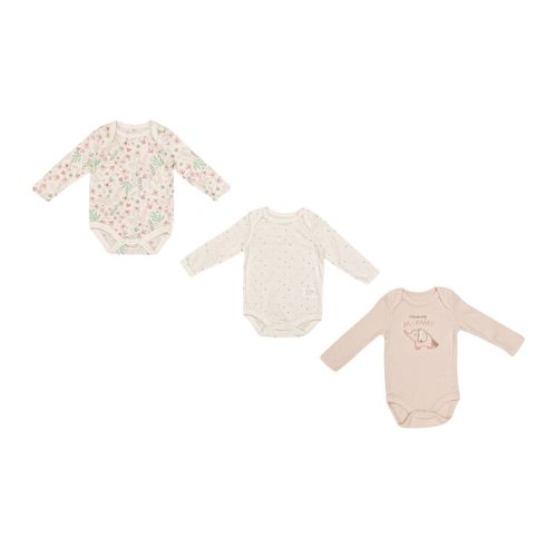Set de mamelucos beige estampados