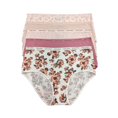 Set de 5 panties multicolor estampados