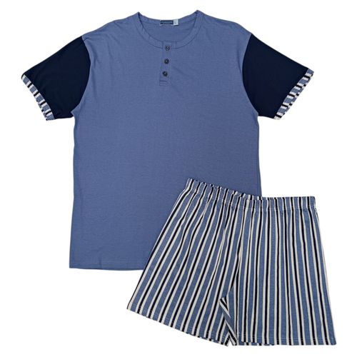 Pijama celeste con short