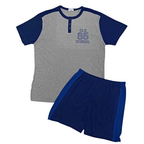 Pijama azul con short