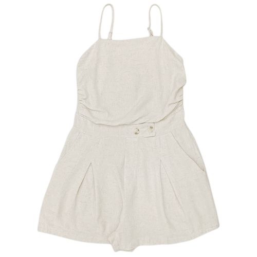 Romper de tirantes beige sólido