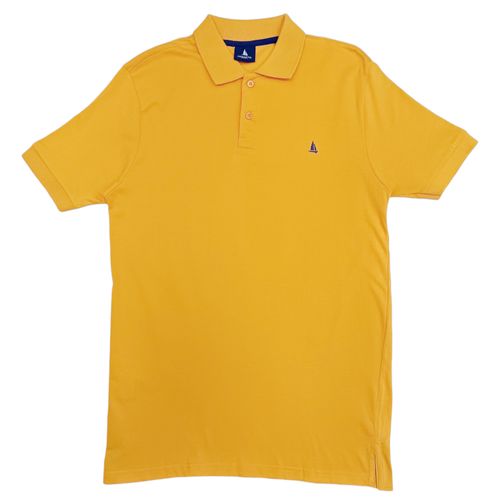 Camisa tipo polo amarillo sólido