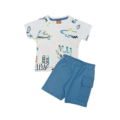 Conjunto estampado bicolor