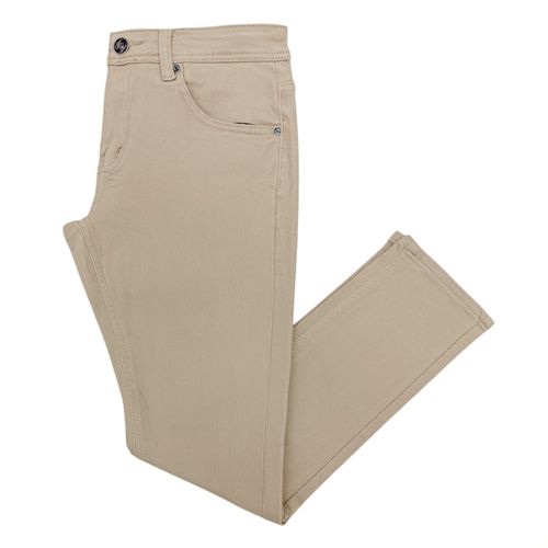 Slim jeans beige sólido