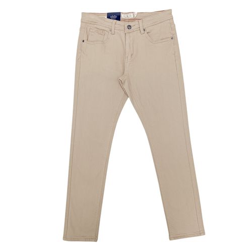 Slim jeans beige sólido