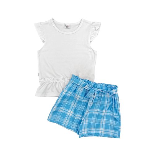 Conjunto de short cuadriculado