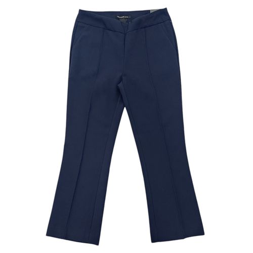 Pantalón boot cut azul con textura