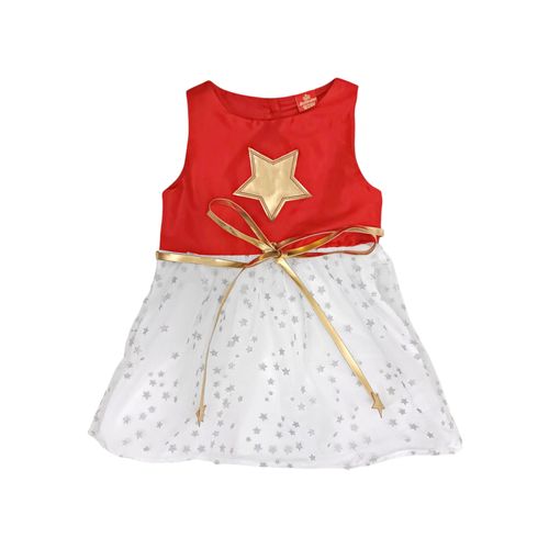 Vestido estampado bicolor