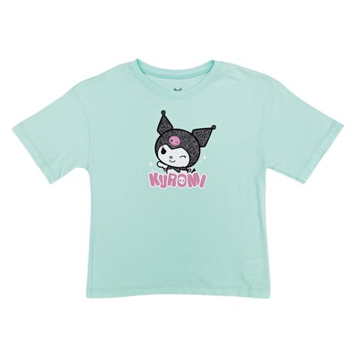 Camiseta celeste estampada