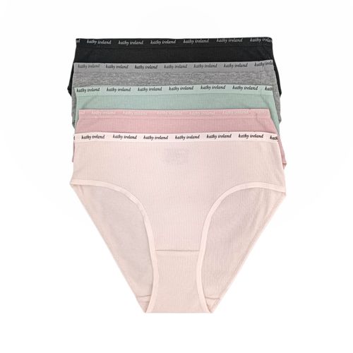 Set de 5 panties multicolor con textura