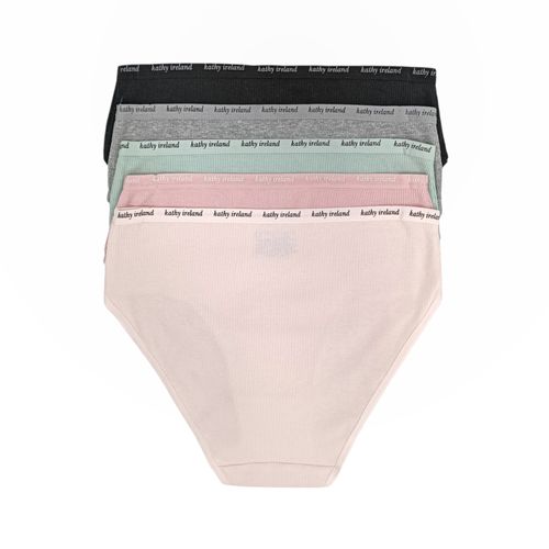 Set de 5 panties multicolor con textura