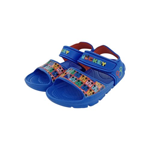 Sandalias playeras azules con textura