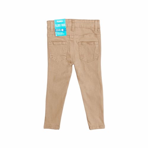 Skinny jeans beige bordado