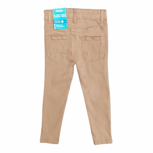 Skinny jeans beige bordado