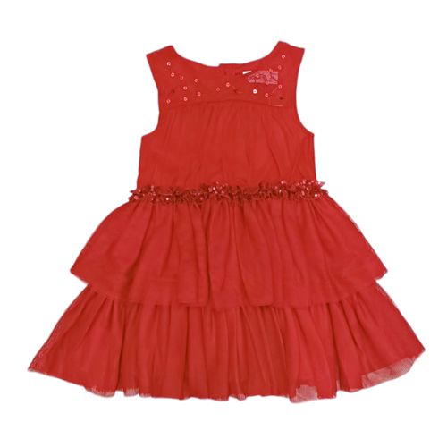 Vestido rojo con textura