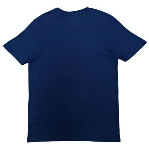 Camiseta azul estampada