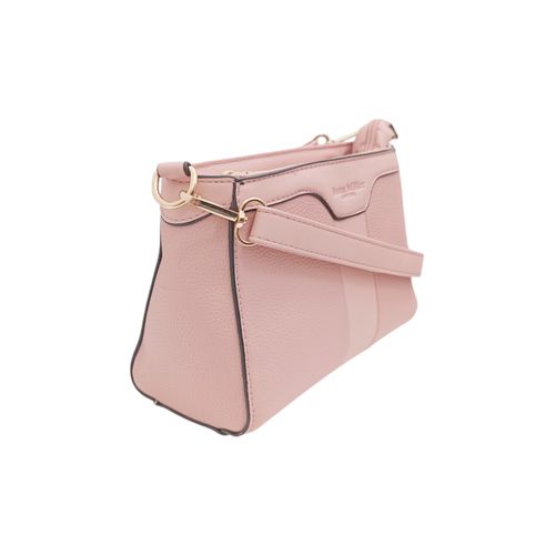 Crossbody rosa con textura