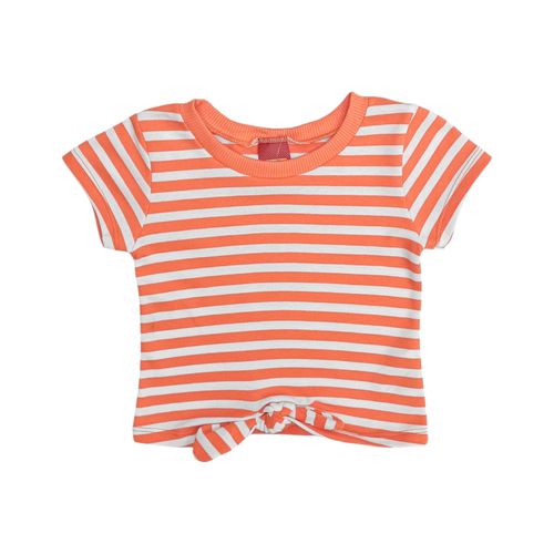 Crop top naranja rayado