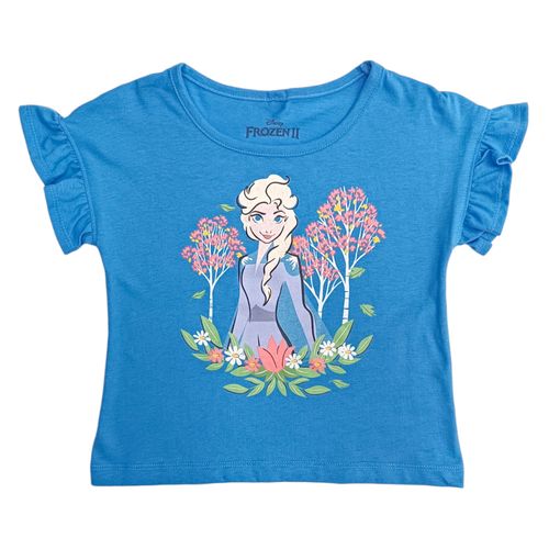 Blusa azul estampada