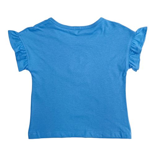 Blusa azul estampada