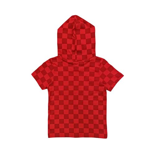 Camiseta roja cuadriculada