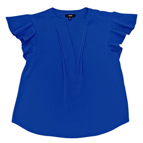 Blusa azul sólida