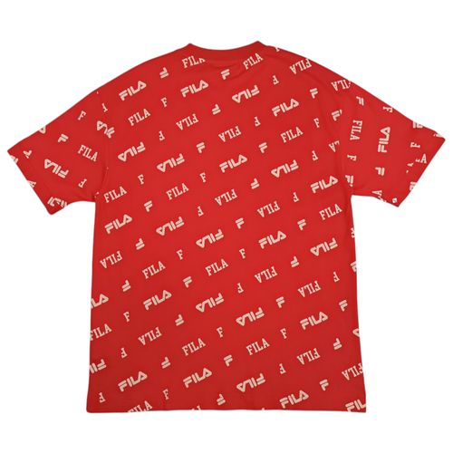 Camiseta roja estampada