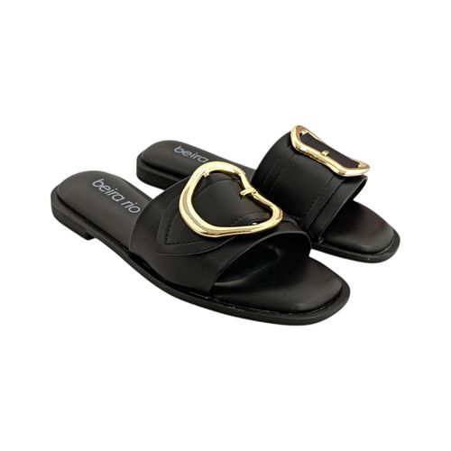 Sandalias casuales negras con textura