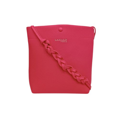 Crossbody fucsia con textura