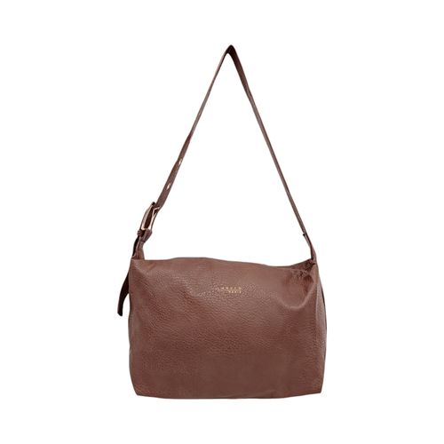 Cartera satchel sólida café