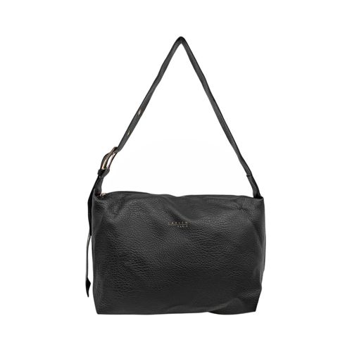 Cartera satchel sólida negro