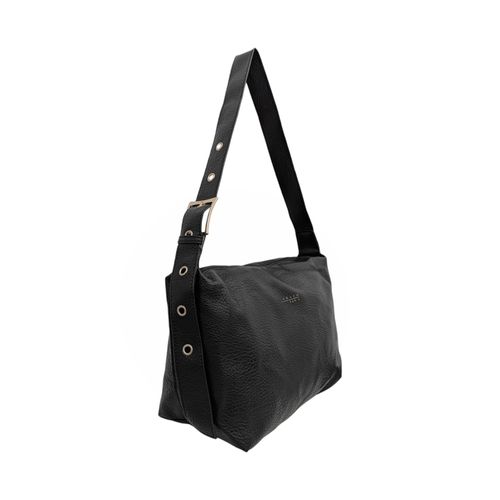 Cartera satchel sólida negro