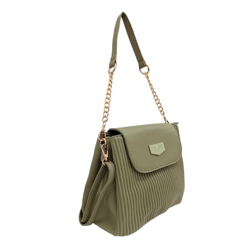 Cartera satchel verde