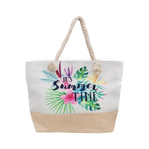 Tote playera estampado de palmas