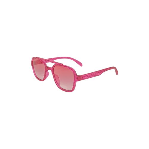 Lentes de aro rosa para sol