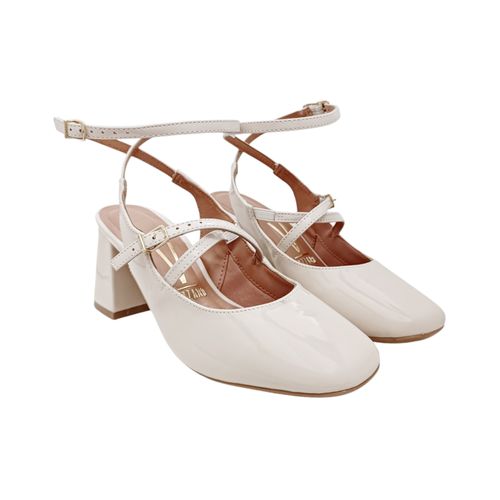 Tacones ivory con textura