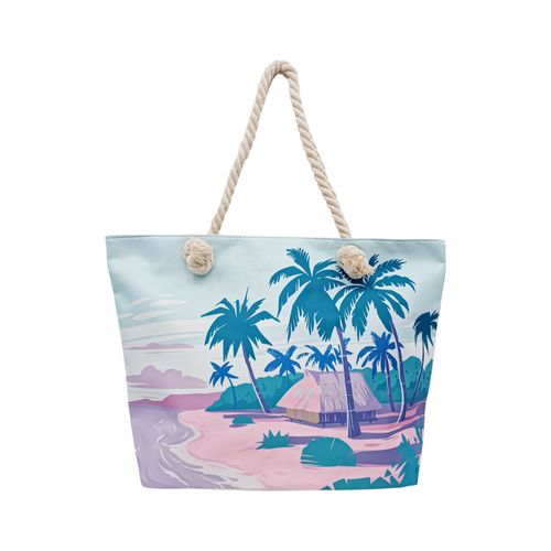 Tote playera estampado lila