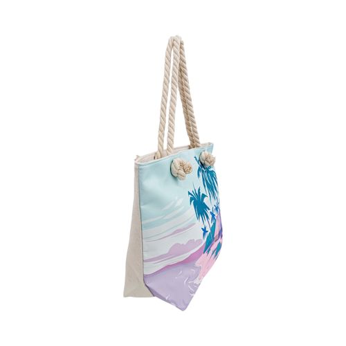 Tote playera estampado lila