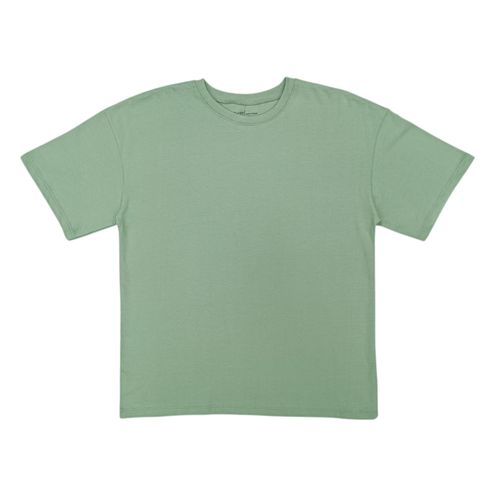 Camiseta oversize verde sólida