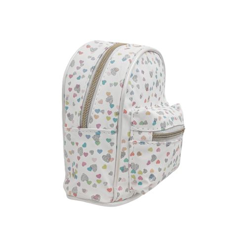 Backpack blanca estampada para niña