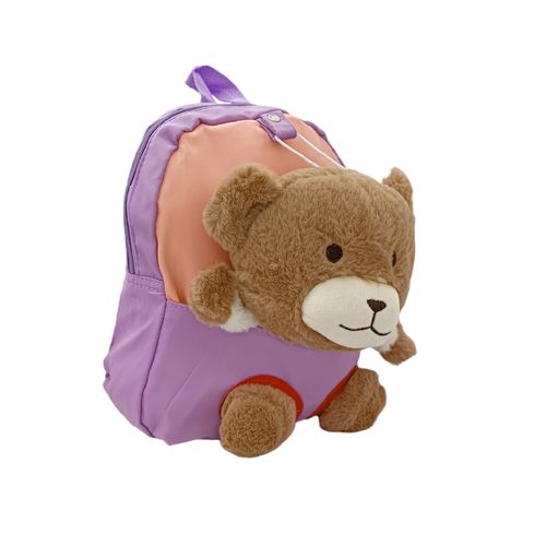 Backpack lila con textura para niña