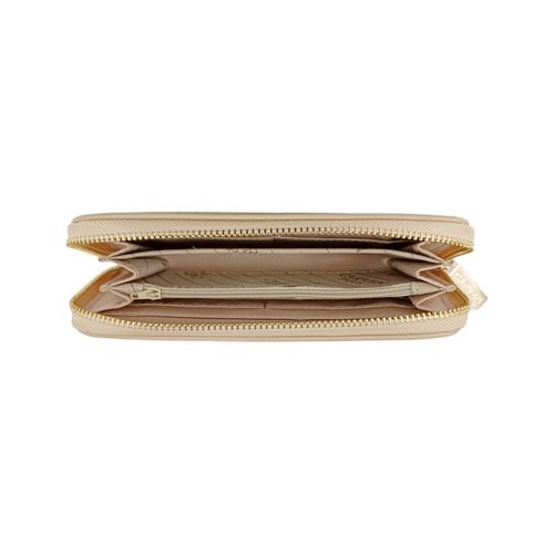 Billetera bicolor con textura para mujer