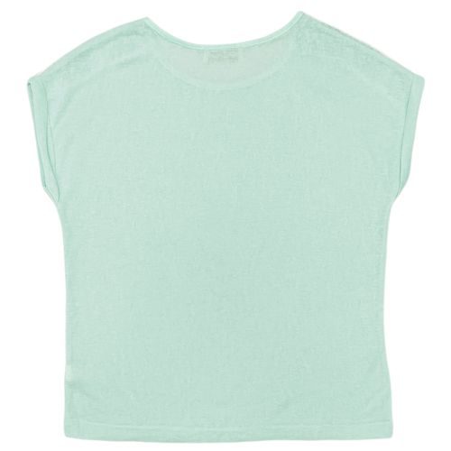 Blusa verde menta sólida para mujer