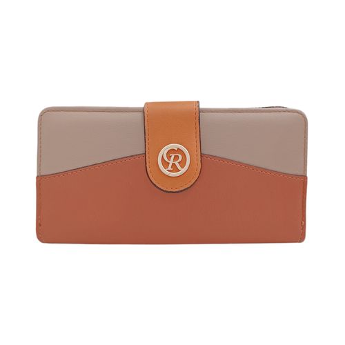 Billetera zip around café para mujer